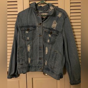 Vintage Ripped Jean Jacket